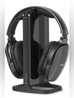 NIB Daysnew Wireless Bluetooth TV Over Ear Headphones,Black,Comfy,Charging Dock